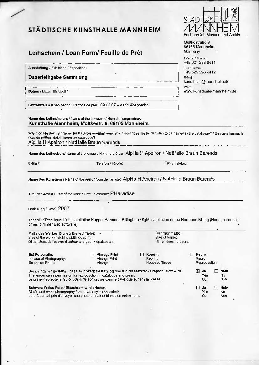 Dauerleihgabe page1